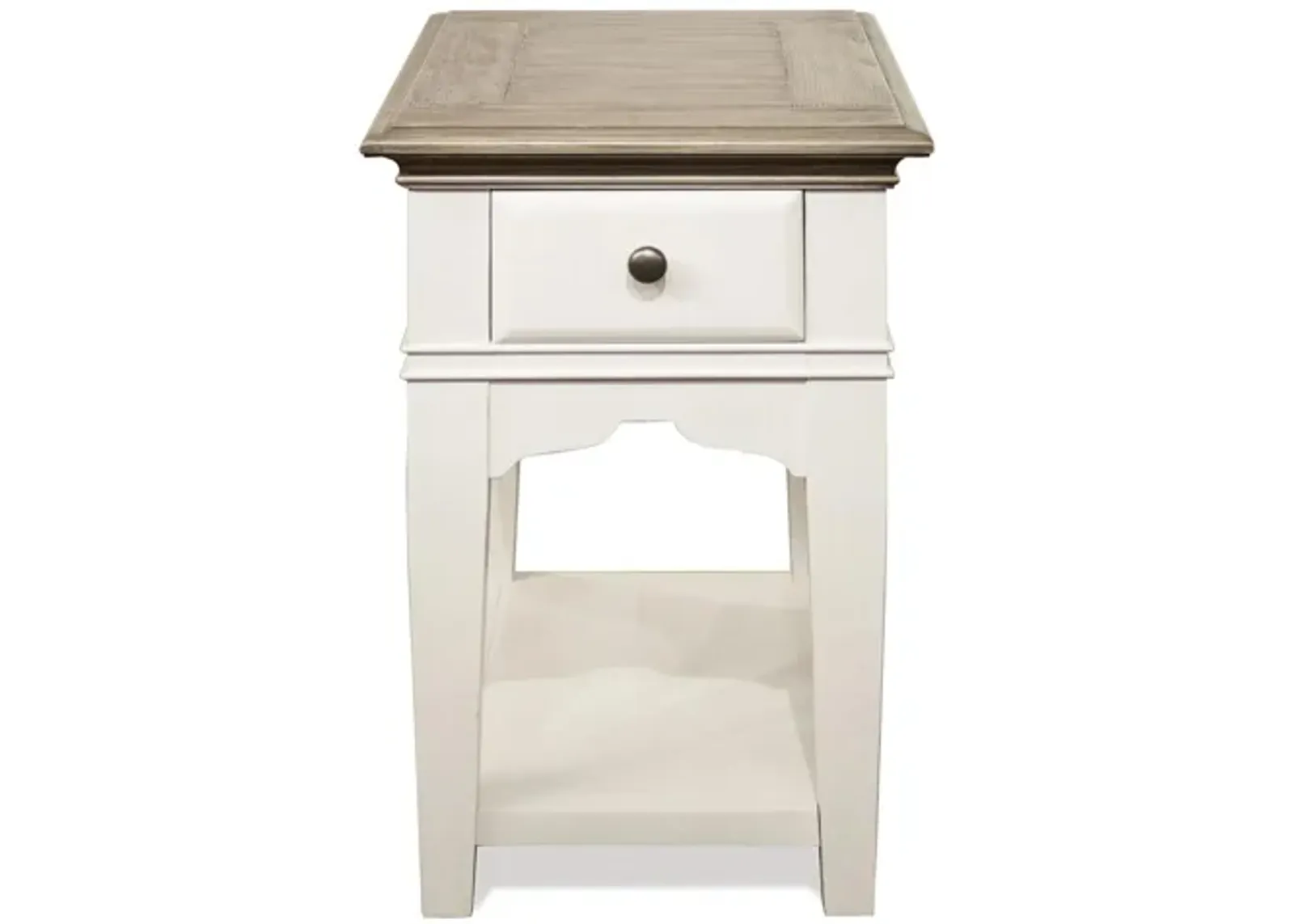 Myra Chairside Table in Natural/Paperwhite by Riverside Furniture