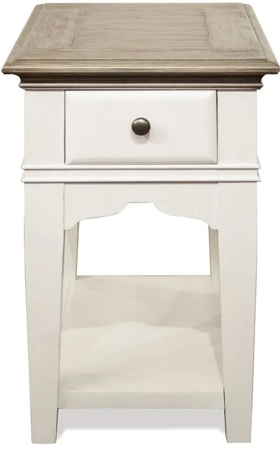Myra Chairside Table in Natural/Paperwhite by Riverside Furniture