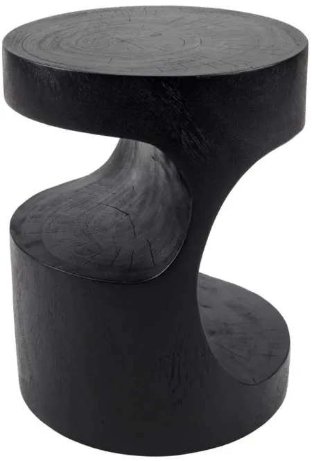Theo Trembesi Side End Table in Black by New Pacific Direct