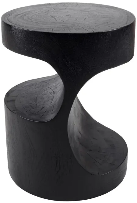 Theo Trembesi Side End Table in Black by New Pacific Direct