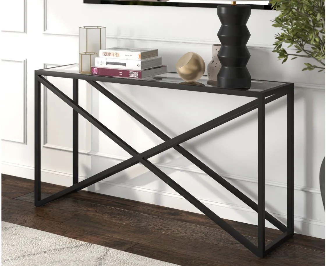 Sarmento Console Table in Blackened Bronze by Hudson & Canal