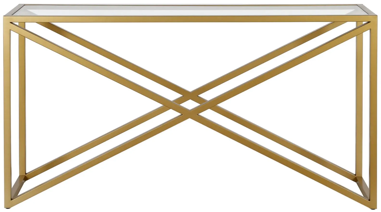 Sarmento Console Table in Brass by Hudson & Canal