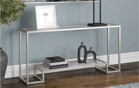 Anne Console Table in Satin Nickel by Hudson & Canal