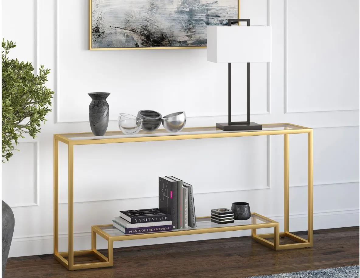 Anne Console Table in Gold by Hudson & Canal