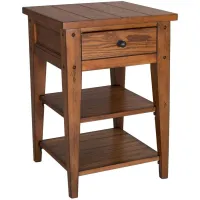 Lake House Square Chairside Table in Medium Brown by Liberty Furniture