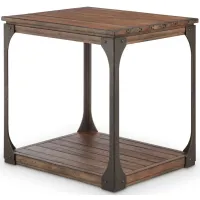 Monarch Montgomery End Table in Bourbon, Aged Iron by Magnussen Home
