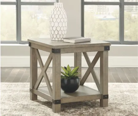 Aldwin Rectangular End Table in Gray by Ashley Furniture