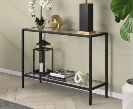 Tocher Console Table in Blackened Bronze by Hudson & Canal