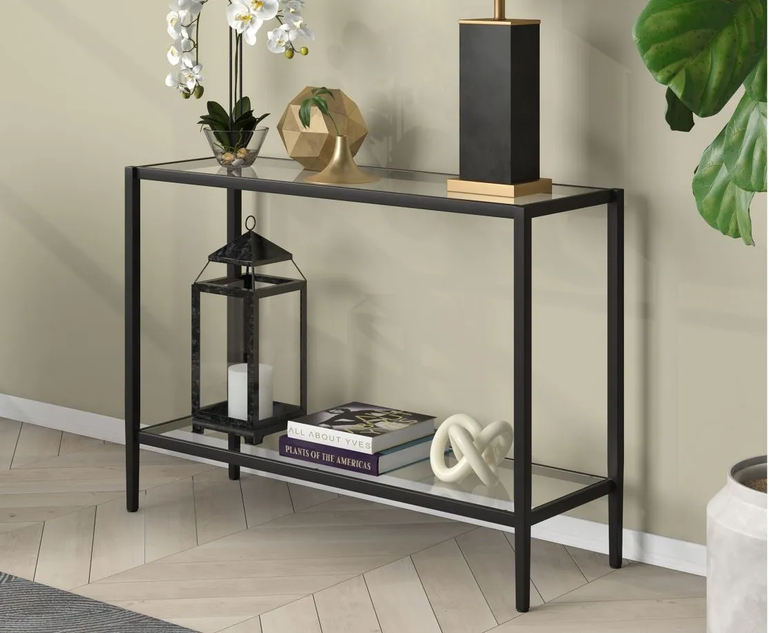 Tocher Console Table in Blackened Bronze by Hudson & Canal