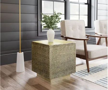 Mono Side Table in Antique Gold by Zuo Modern
