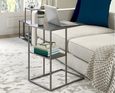Zinnia Side Table in Gunmetal Gray by Hudson & Canal