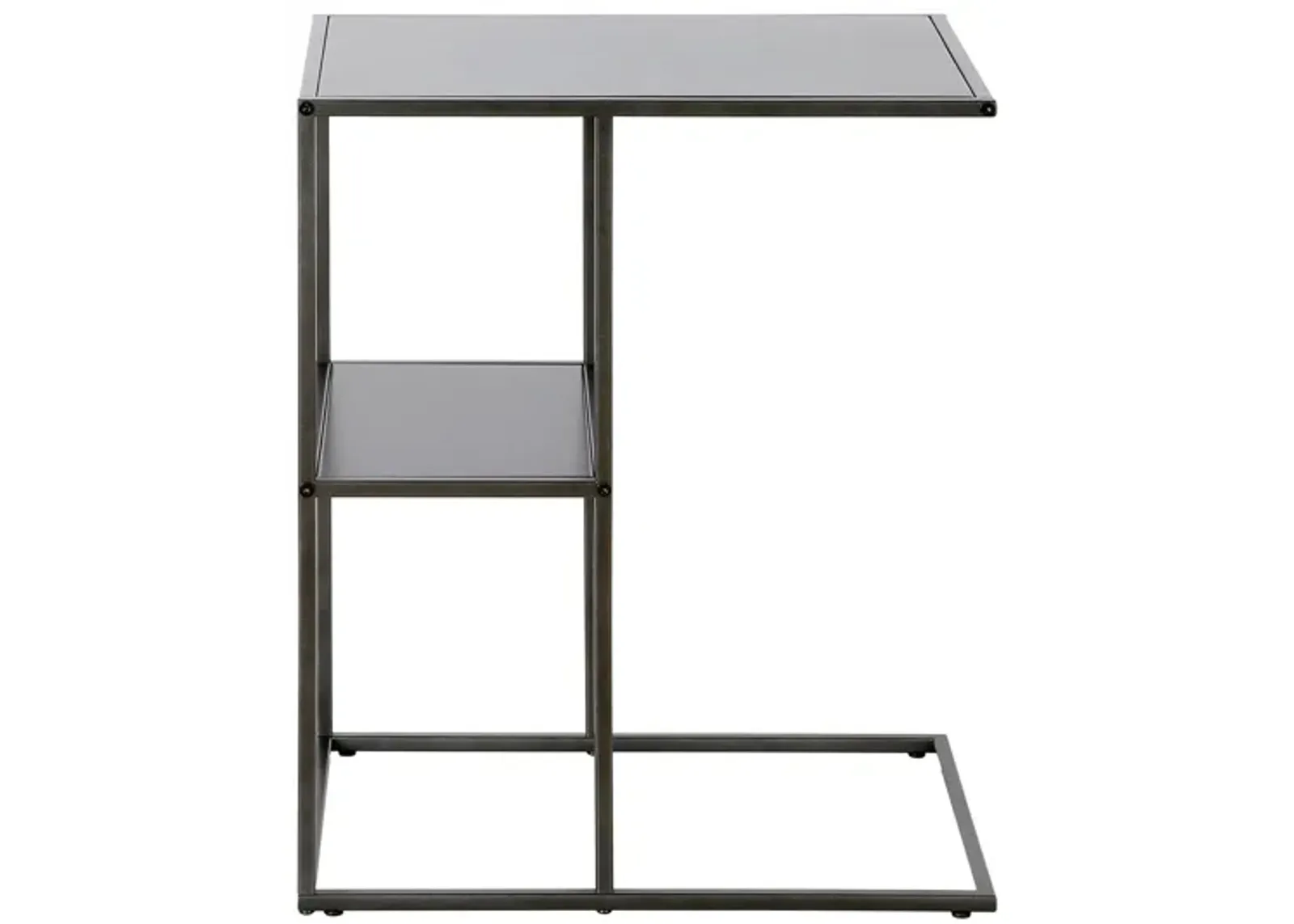 Zinnia Side Table in Gunmetal Gray by Hudson & Canal