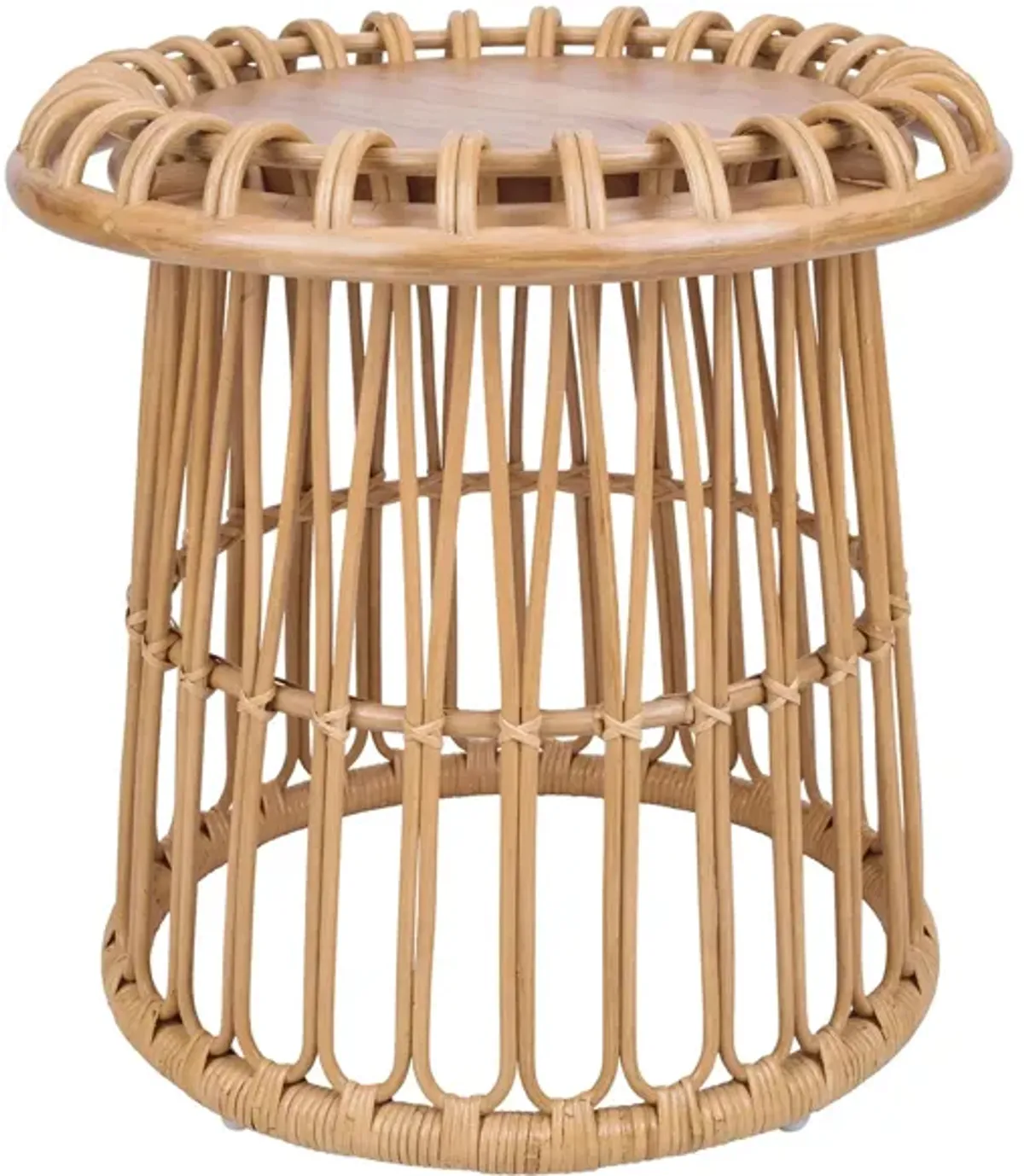 Galia Round End Table in Honey by New Pacific Direct