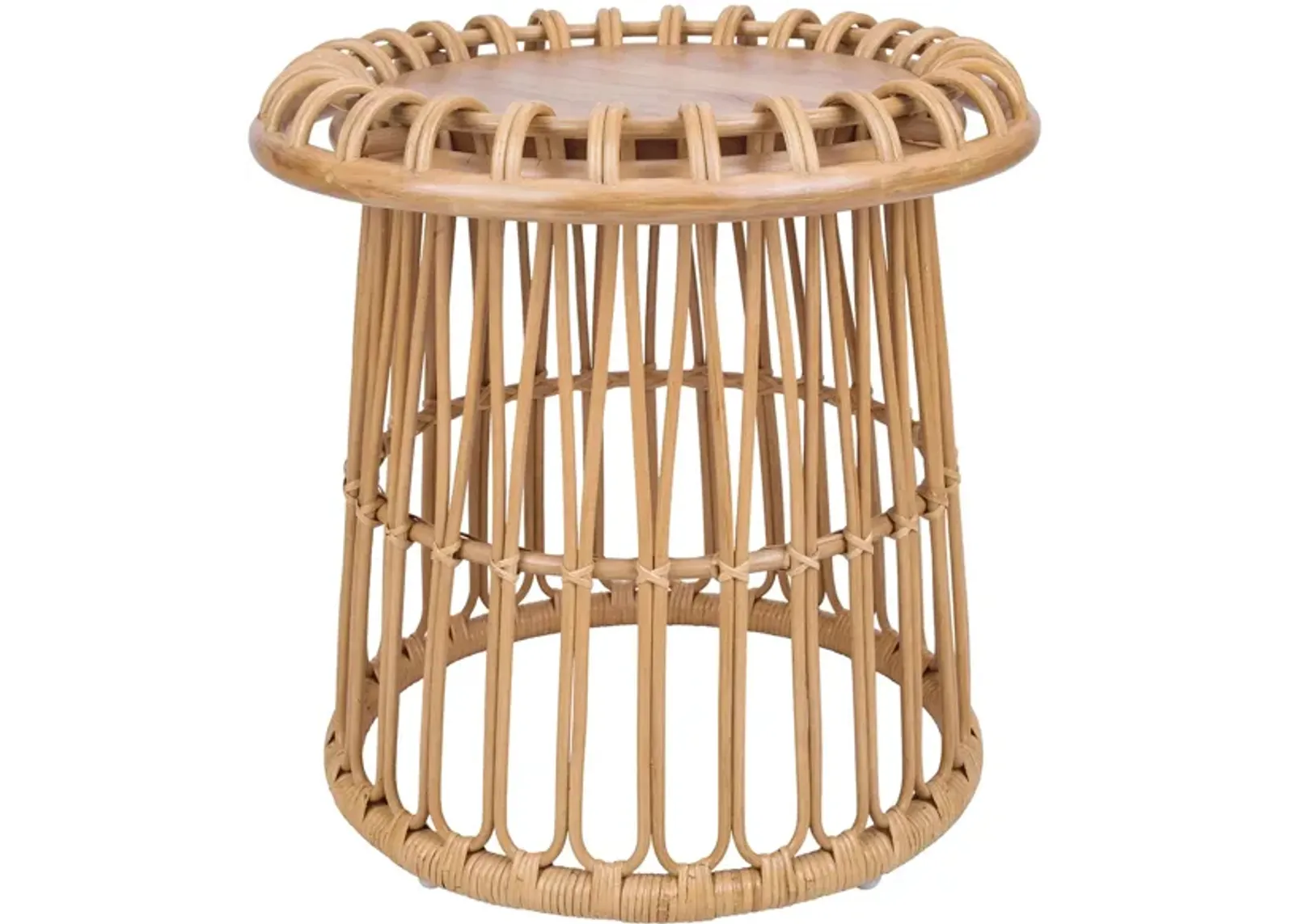 Galia Round End Table in Honey by New Pacific Direct