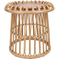 Galia Round End Table in Honey by New Pacific Direct