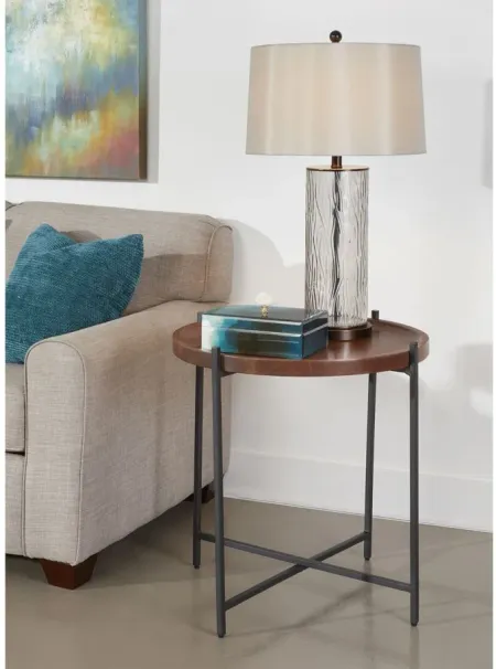 Huntley Accent Table in Huntley Brown & Black by Coast To Coast Imports