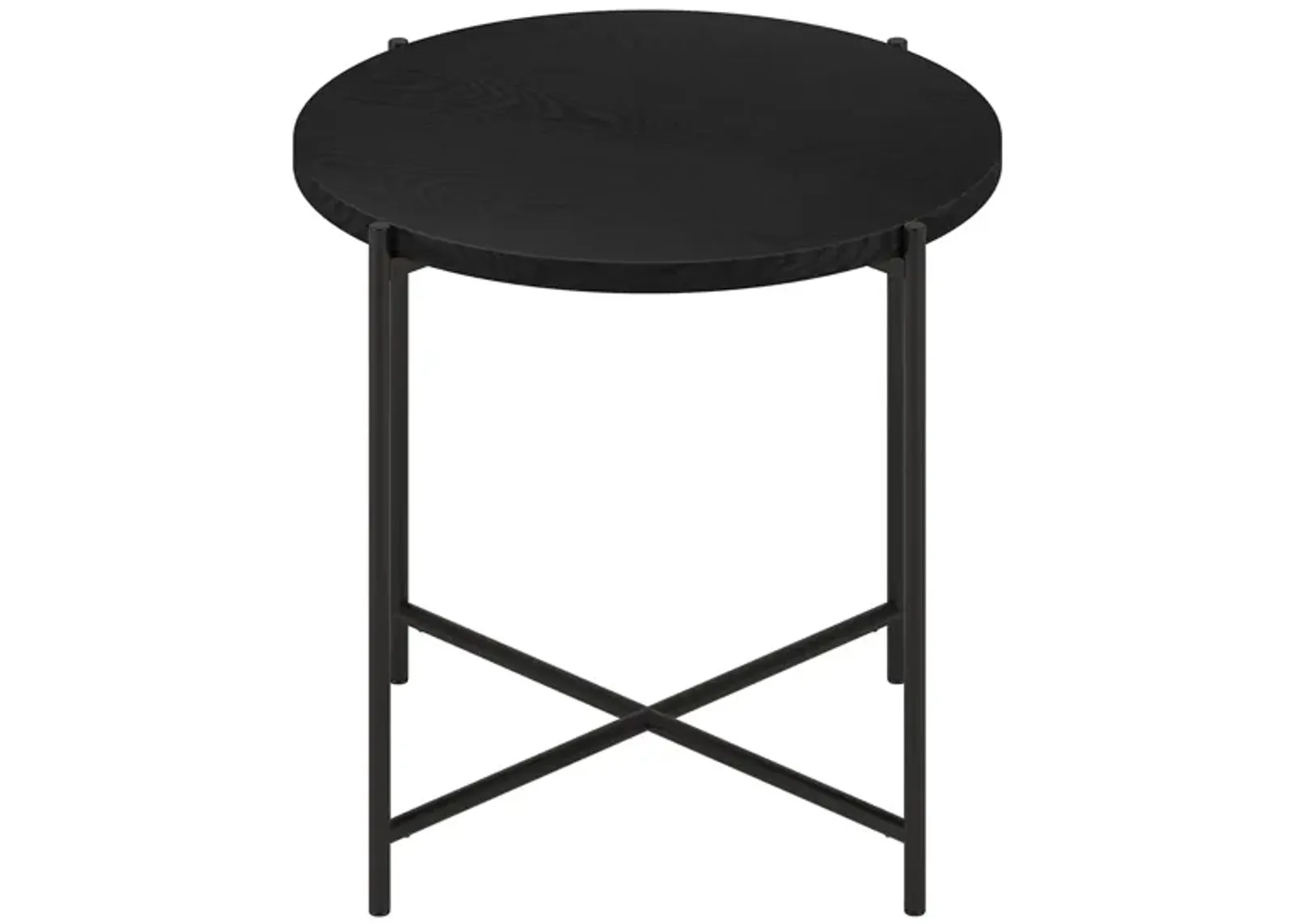 Lynnette Side Table in Blackened Bronze/Black Grain by Hudson & Canal