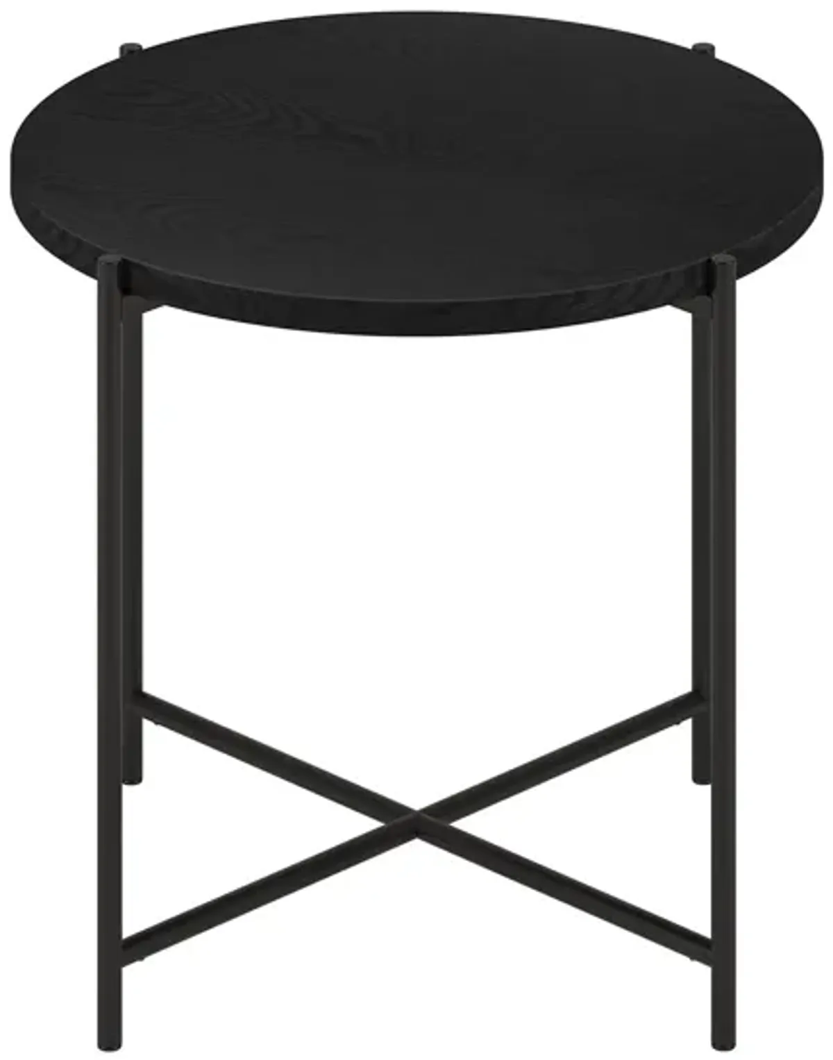 Lynnette Side Table in Blackened Bronze/Black Grain by Hudson & Canal