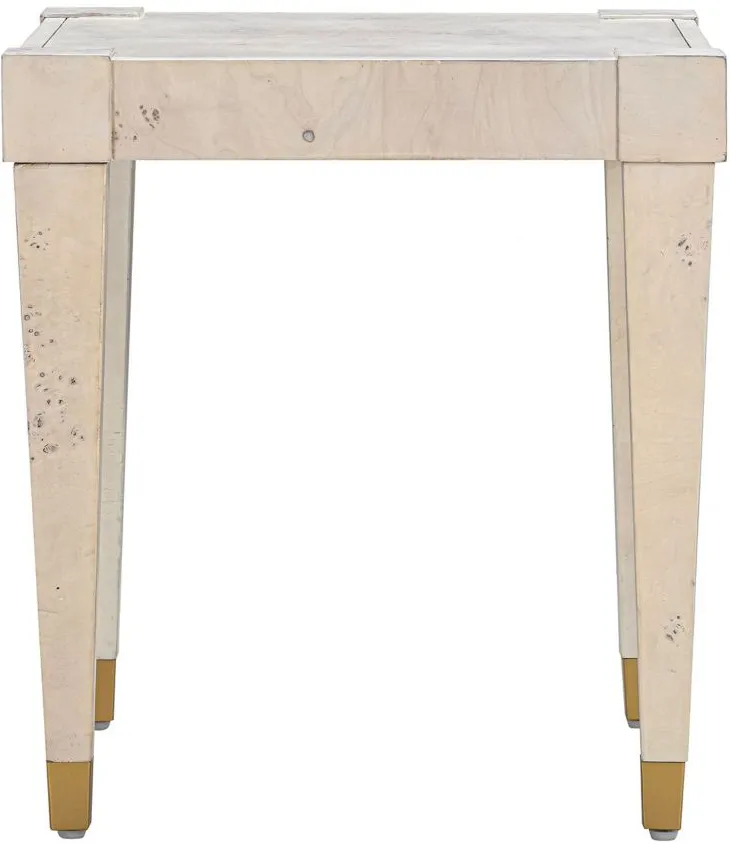 Brandyss Burl End Table in White by Tov Furniture