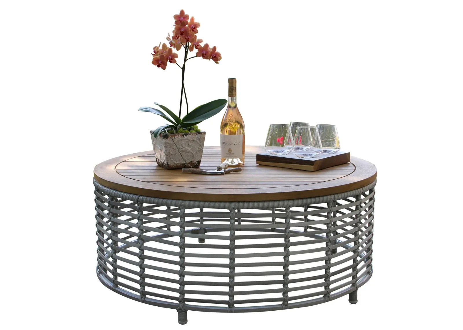 Jillian Coffee Table in Gray by Outdoor Interiors