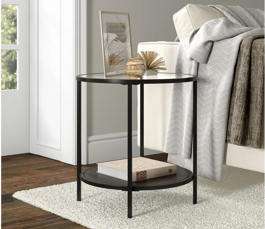 Pauline Side Table in Blackened Bronze by Hudson & Canal