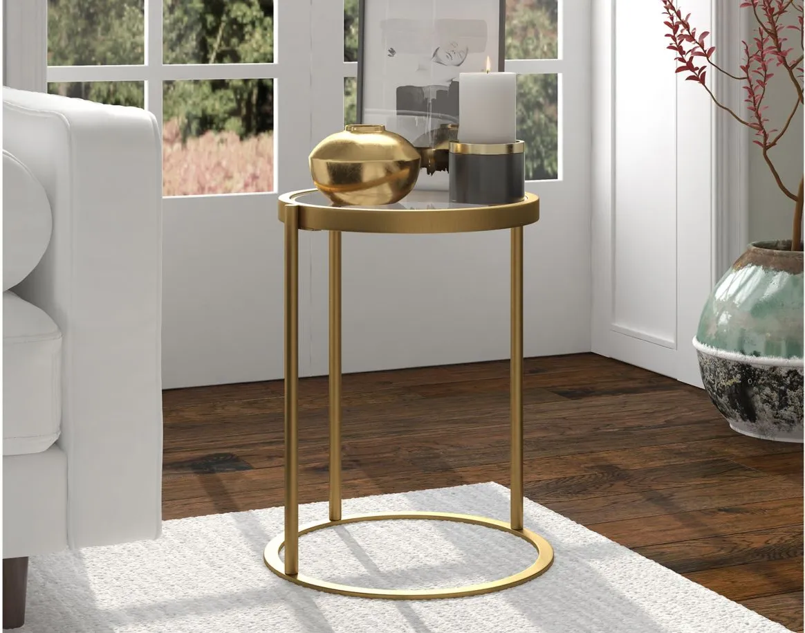 Shay Side Table in Brass by Hudson & Canal