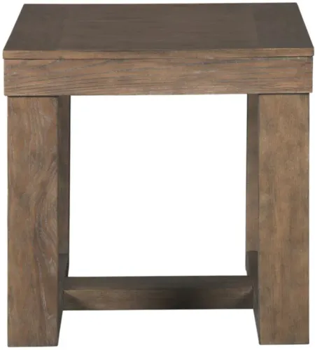 Tula Square End Table in Gray by Ashley Express