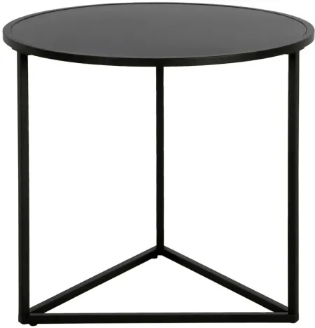 Raya Side Table in Blackened Bronze by Hudson & Canal