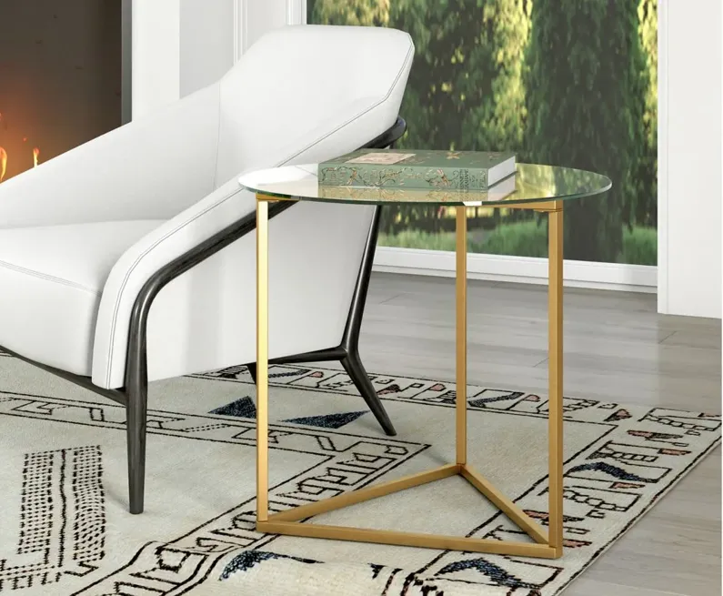 Raya Side Table in Brass by Hudson & Canal