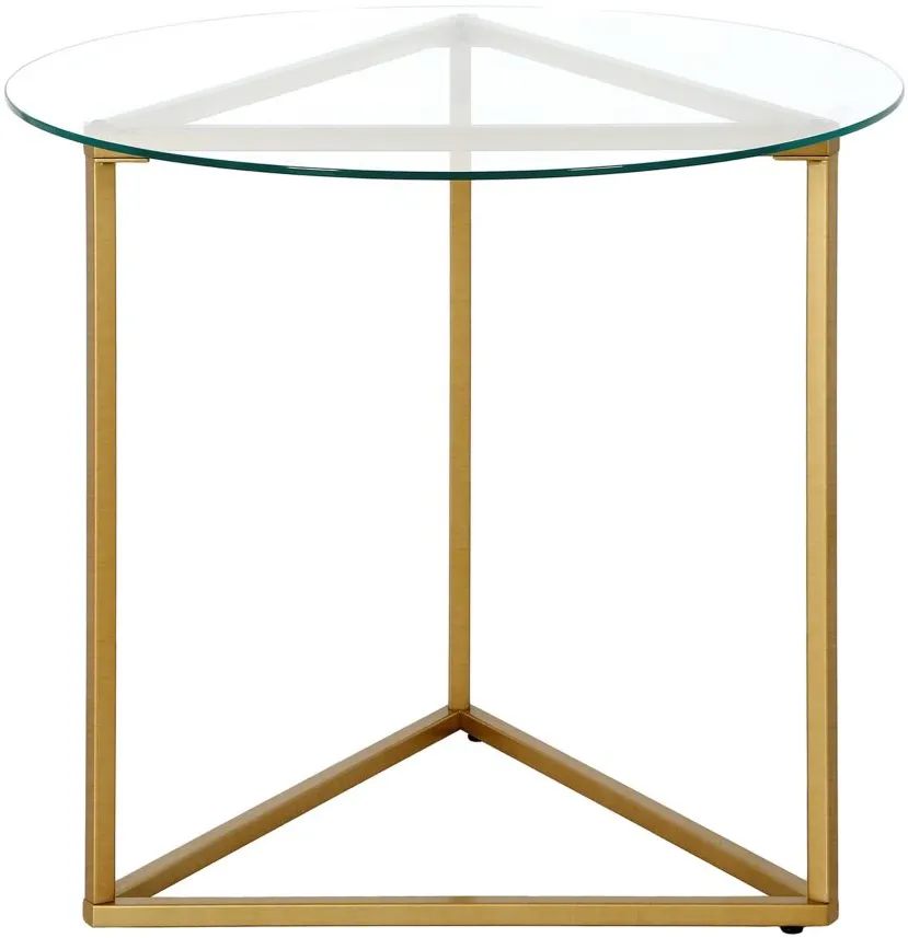 Raya Side Table in Brass by Hudson & Canal