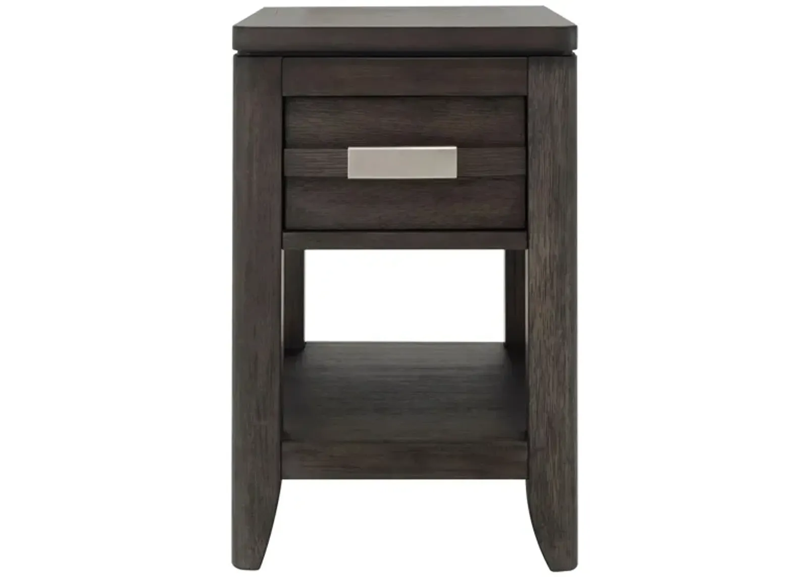 Adir Rectangular Chairside Table in Dark Gray by Davis Intl.