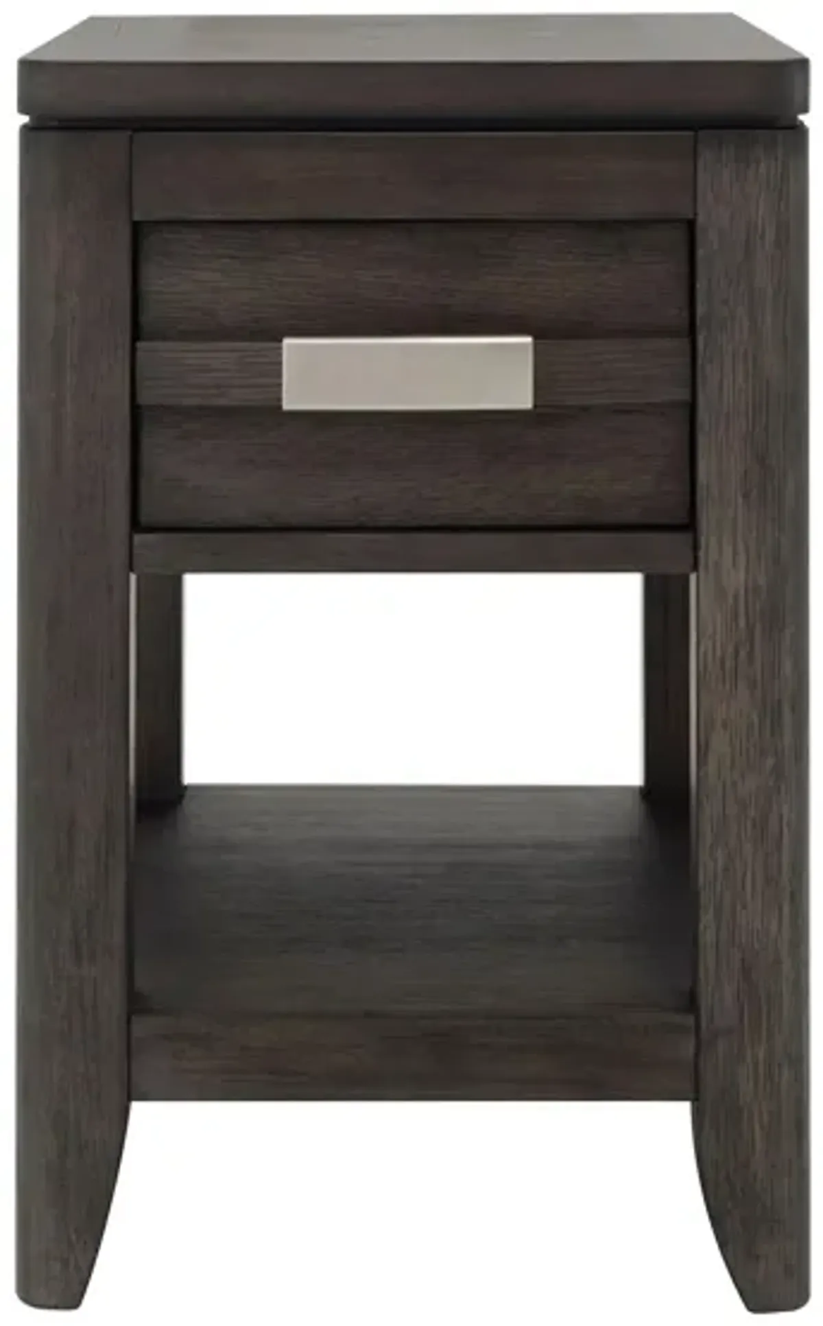 Adir Rectangular Chairside Table in Dark Gray by Davis Intl.