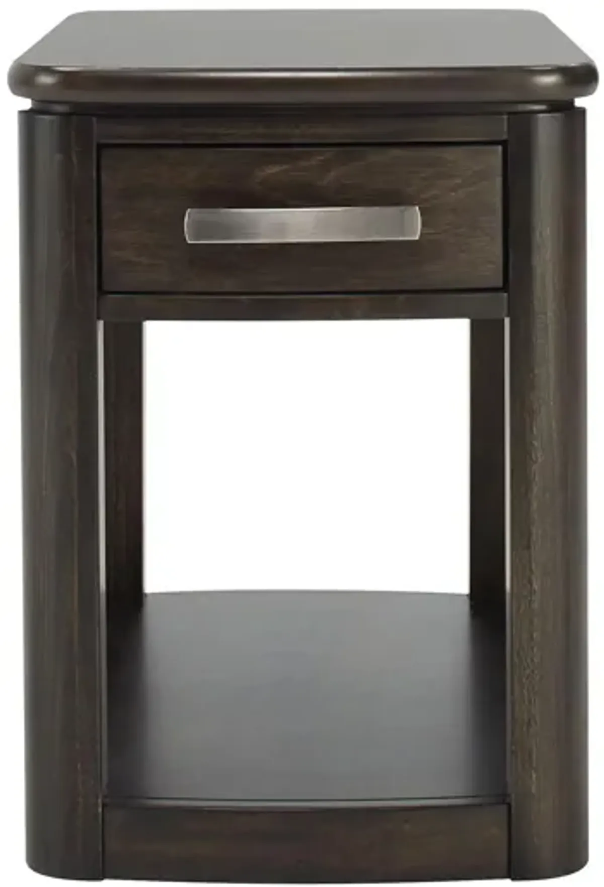 Dimitri Chairside Table in Dark Brown by Davis Intl.