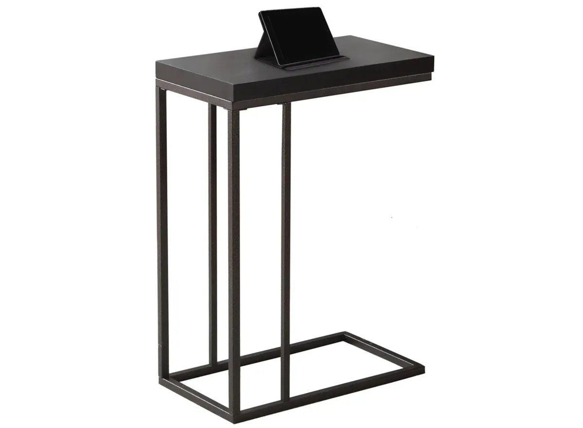 Delevan Rectangular Accent Table in Espresso/Black by Monarch Specialties