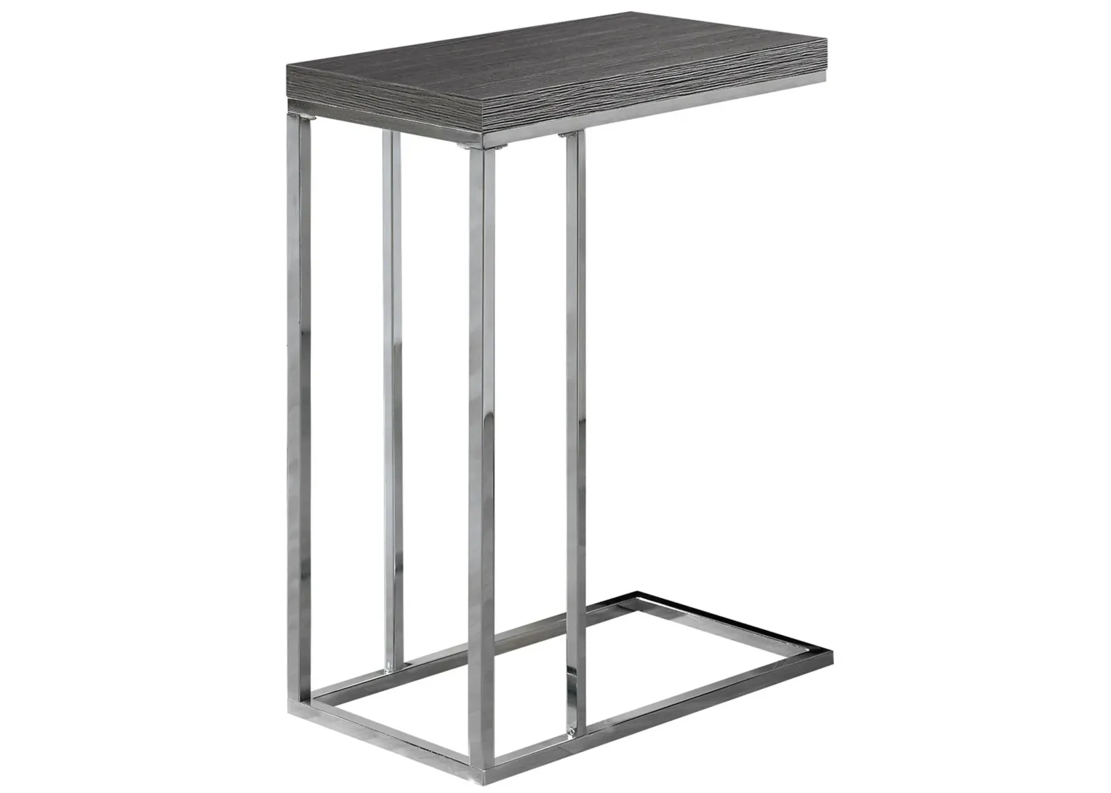 Delevan Rectangular Accent Table in Gray/Chrome by Monarch Specialties