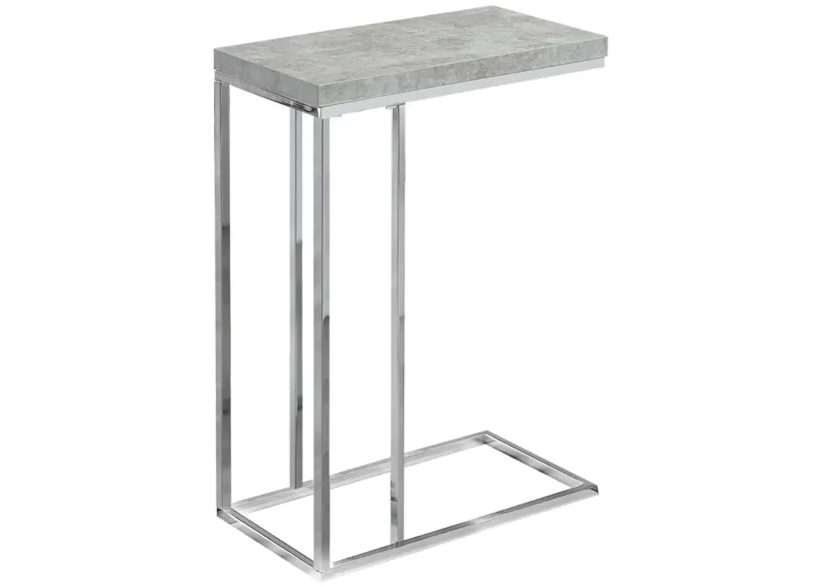 Delevan Rectangular Accent Table in Gray/Chrome by Monarch Specialties