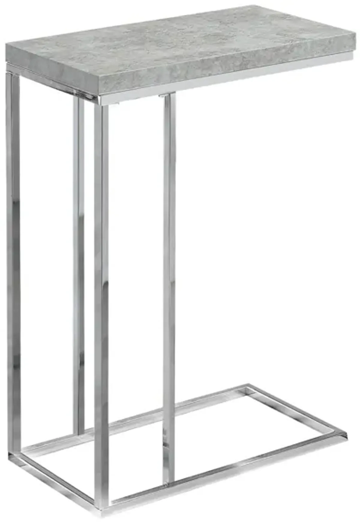 Delevan Rectangular Accent Table in Gray/Chrome by Monarch Specialties