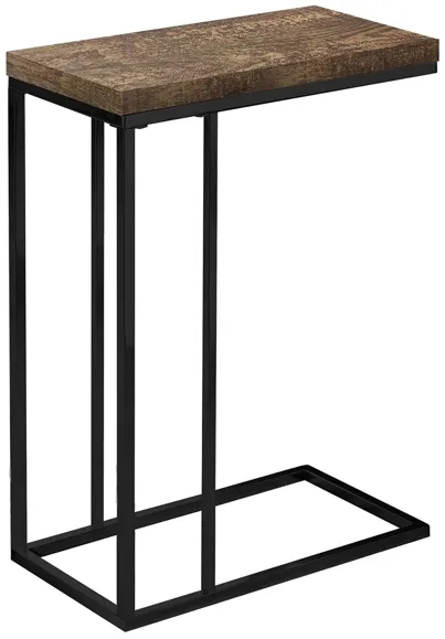 Delevan Rectangular Accent Table in Brown/Black by Monarch Specialties