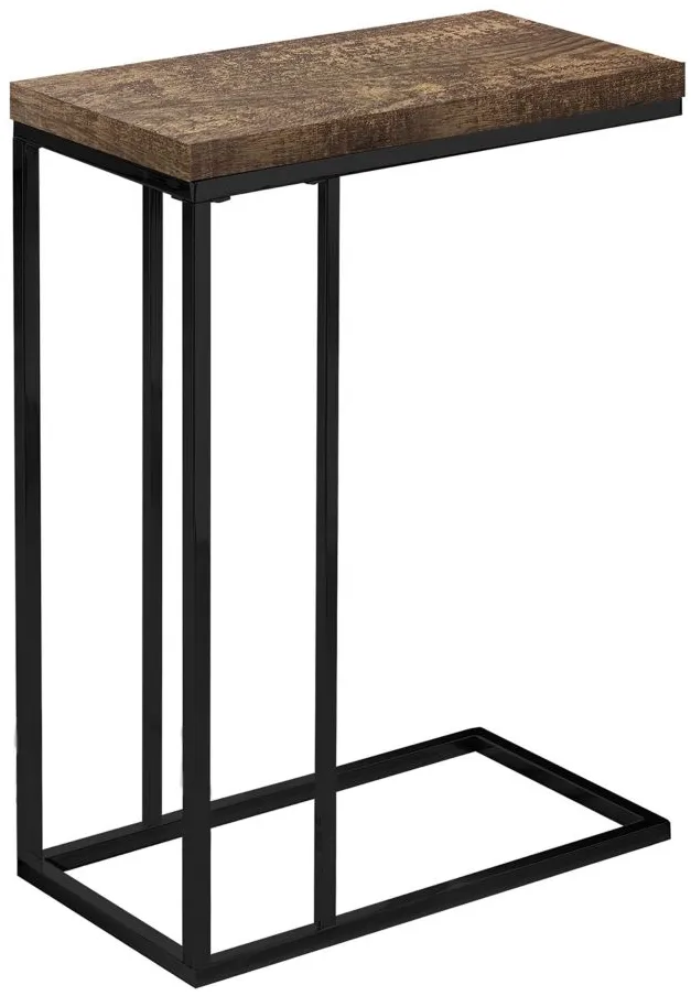 Delevan Rectangular Accent Table in Brown/Black by Monarch Specialties