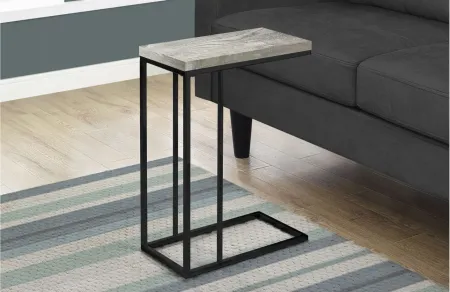 Delevan Rectangular Accent Table in Gray/Black by Monarch Specialties