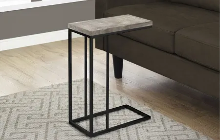 Delevan Rectangular Accent Table in Taupe/Black by Monarch Specialties