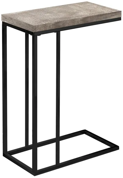 Delevan Rectangular Accent Table in Taupe/Black by Monarch Specialties