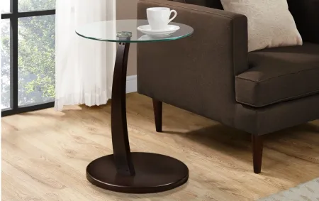 Dexter Round Accent Table in Espresso by Monarch Specialties