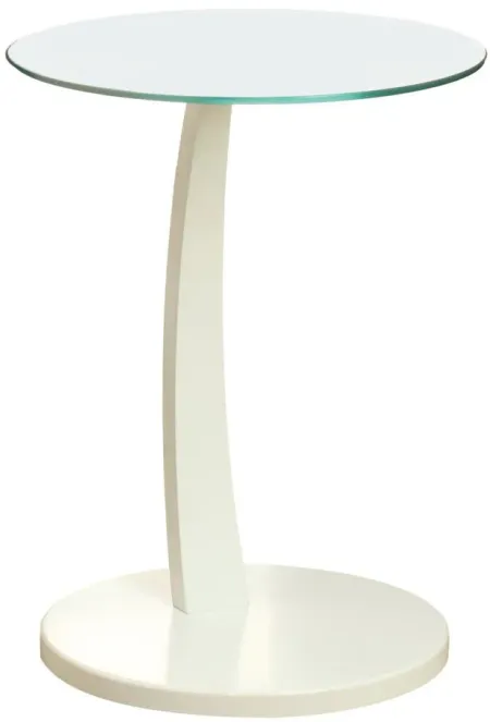 Dexter Round Accent Table in White by Monarch Specialties