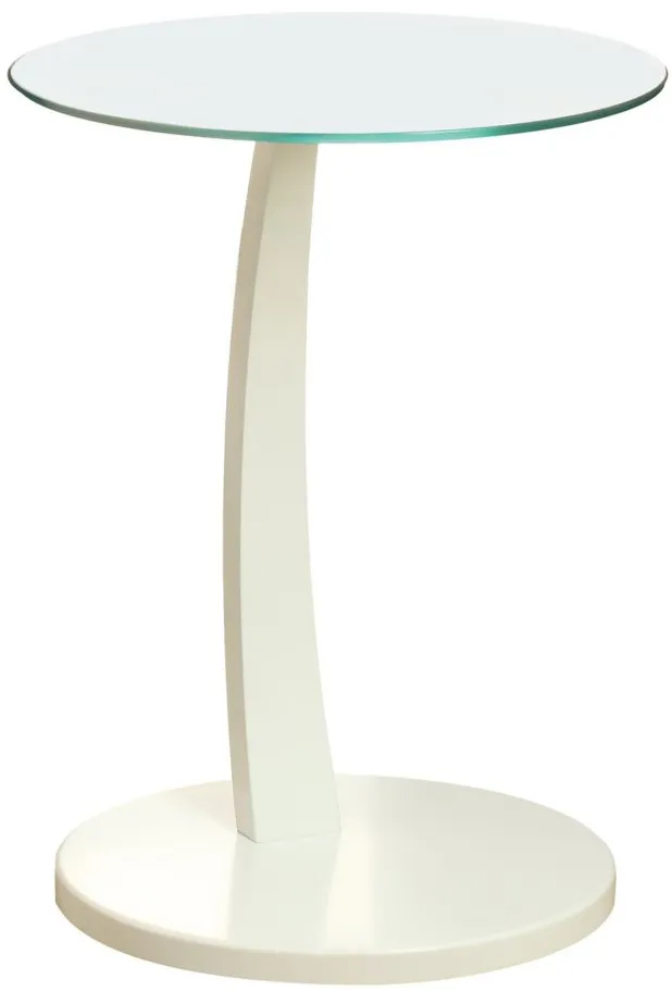 Dexter Round Accent Table in White by Monarch Specialties