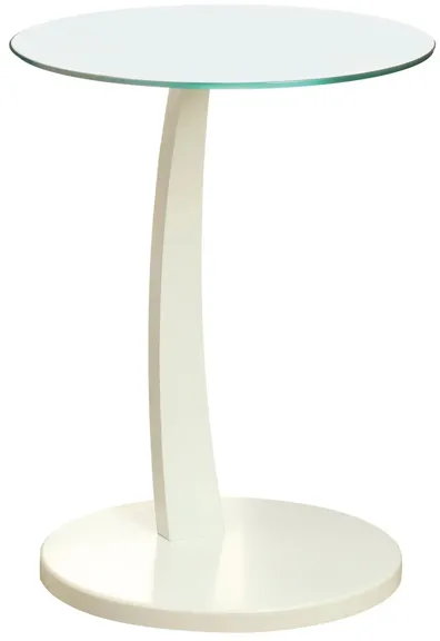 Dexter Round Accent Table in White by Monarch Specialties