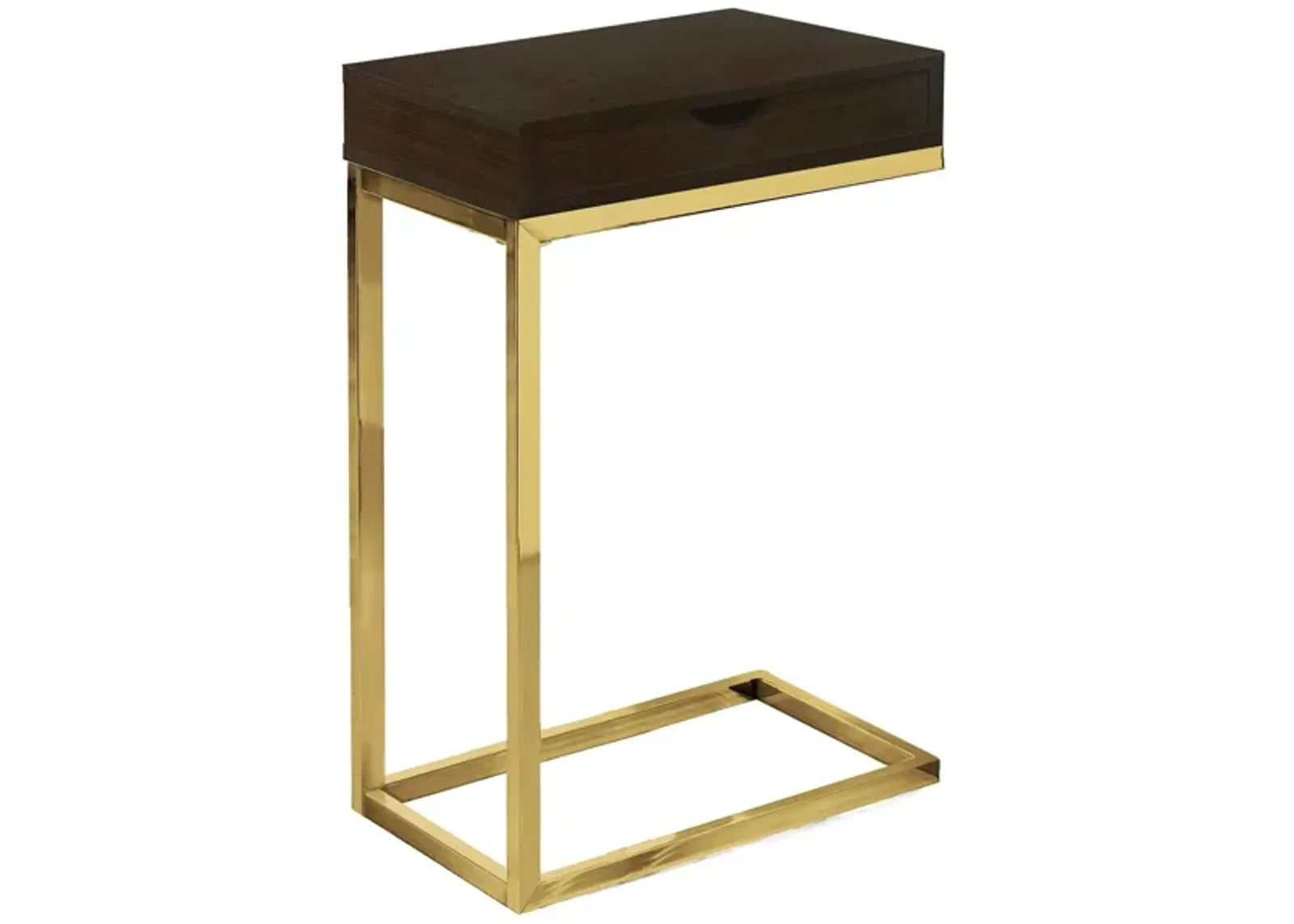 Chronicles Rectangular Accent Table in Espresso/Gold by Monarch Specialties