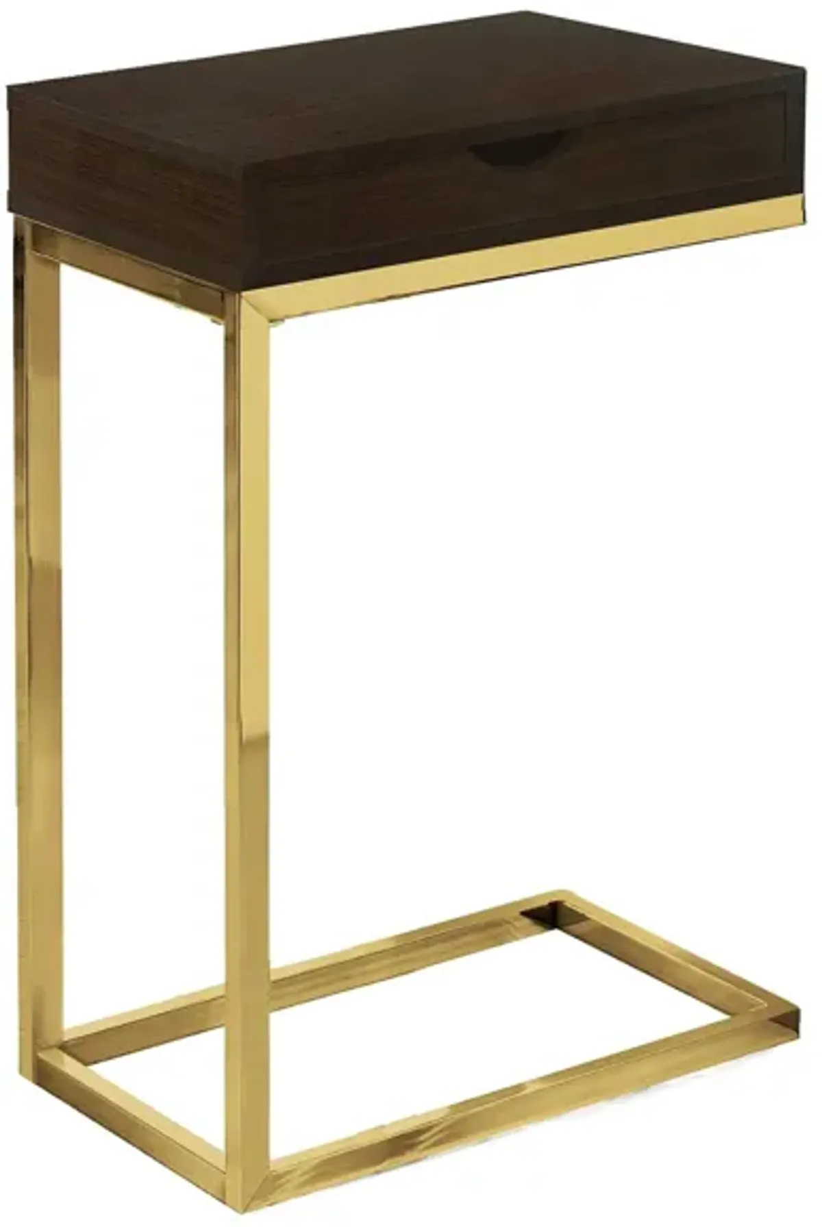 Chronicles Rectangular Accent Table in Espresso/Gold by Monarch Specialties