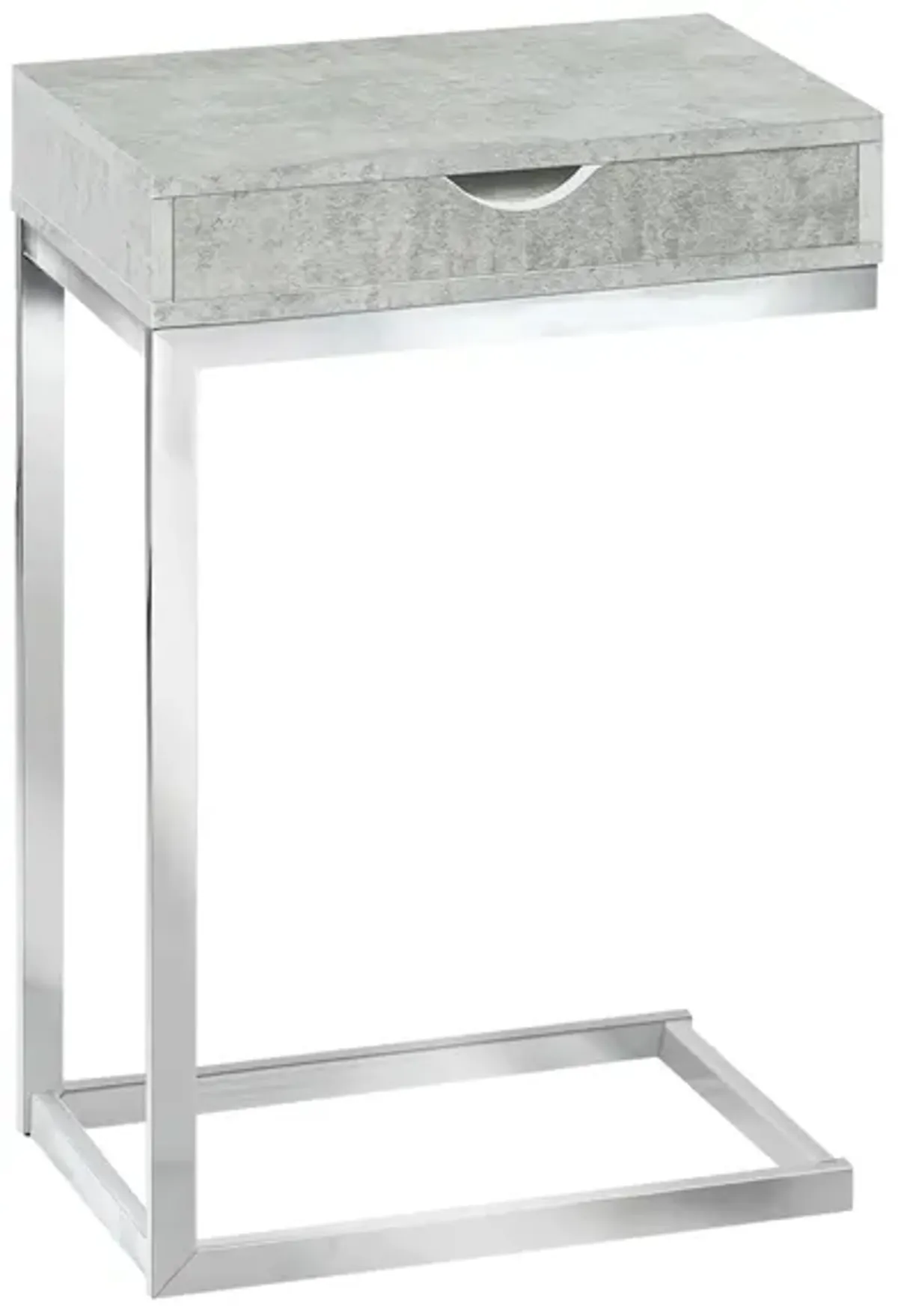 Chronicles Rectangular Accent Table in Gray/Chrome by Monarch Specialties