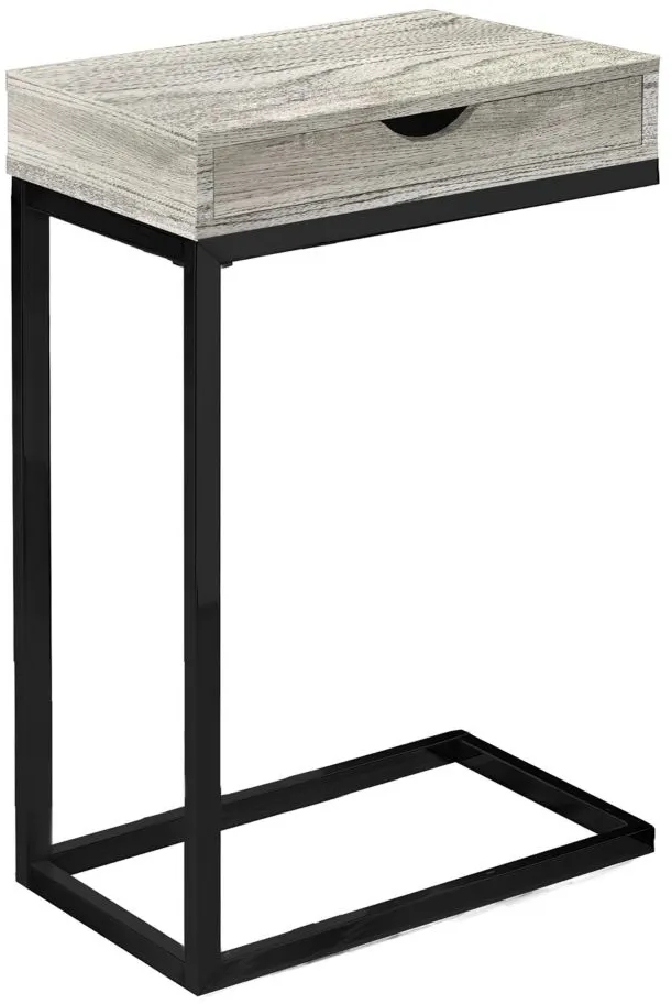 Chronicles Rectangular Accent Table in Gray/Black by Monarch Specialties